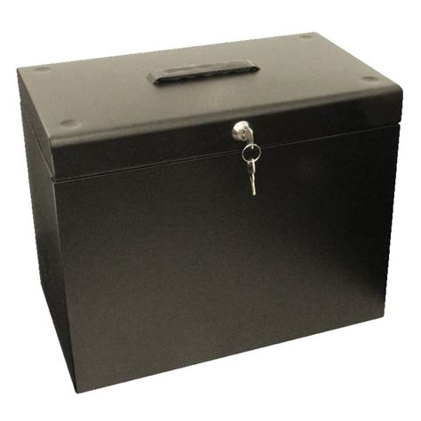 metal document box with lock|large locking metal storage box.